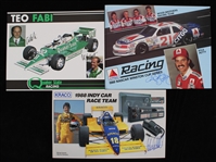 1988 Michael Andretti and Kyle Petty Signed 8x11 Photos (Lot of 3)(JSA)