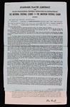 1969 Ray Nitschke Green Bay Packers Signed Contract (JSA) *Ray Nitschke Estate*
