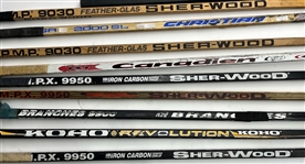 1990's Game Used Hockey Stick Collection - Lot of 10 (MEARS LOA)