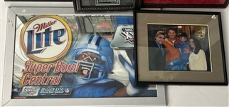 1990s-2022 Green Bay Packers, WI Badgers, Miller Lite 33x38 Framed Photos & More (Lot of 12)