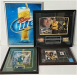1990s-2022 Green Bay Packers, WI Badgers, Miller Lite 33x38 Framed Photos & More (Lot of 12)