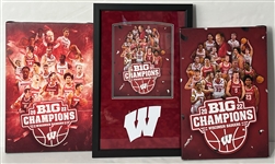 1990s-2022 Green Bay Packers, WI Badgers, Miller Lite 33x38 Framed Photos & More (Lot of 12)