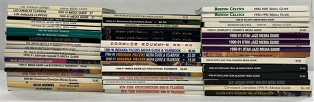 1980s-1990s NBA Media Guides and NBA Registers (Lot of 45+)