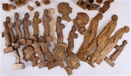 1940's-50's R.A. Struck Carved Wooden Figure Collection (Lot of 40+)