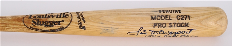 1990s Jim Davenport San Francisco Giants Signed Louisville Slugger Bat **SF Jacobson COA / 400**