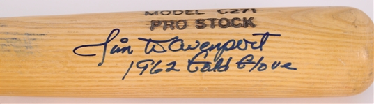 1990's Jim Davenport San Francisco Giants Signed Louisville Slugger Bat **SF Jacobson COA / 400**