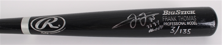 2000s Frank Thomas Chicago White Sox Signed Rawlings Adirondack Bat **Elite COA / 378**