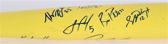 2018 Milwaukee Brewers Multi Signed Louisville Slugger Painted Bat w/ 7 Signatures Including Stephen Vogt, Brett Phillips, Keston Hiura & More **SF Jacobson COA / 400**