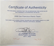 2006 San Francisco Giants Team Signed Louisville Slugger Bat w/ 20 Signatures Including Felipe Alou & More **SF Jacobson COA / 400**
