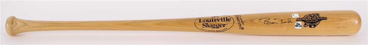 2002 Barry Bonds San Francisco Giants Signed Louisville Slugger World Series Commemorative Bat **Bonds Hologram / Global Hologram / 285**
