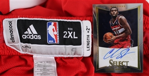 2011-12 Chris Singleton Washington Wizards Game Worn Road Jersey w/ Shorts & Signed Trading Card (MEARS LOA)