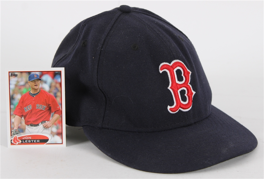 2012-14 Jon Lester Boston Red Sox Game Worn Cap (MEARS LOA) 
