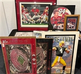 1990s-2000s Green Bay Packers Brett Favre, Bart Starr Over Sized Framed Photos, Prints, Plaques & more (Lot of 65+)