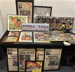 1990s-2000s Green Bay Packers Brett Favre, Bart Starr Over Sized Framed Photos, Prints, Plaques & more (Lot of 65+)