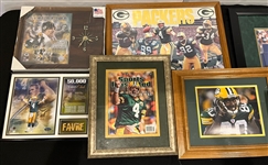 1990s-2000s Green Bay Packers Brett Favre, Bart Starr Over Sized Framed Photos, Prints, Plaques & more (Lot of 65+)