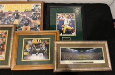 1990s-2000s Green Bay Packers Brett Favre, Bart Starr Over Sized Framed Photos, Prints, Plaques & more (Lot of 65+)