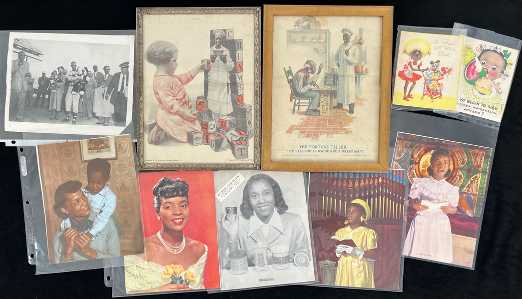 1900s Cream of Wheat 8x10 Framed Advertisements, Photos & more (Lot of 13)