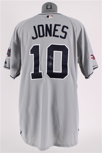 2008 Chipper Jones Atlanta Braves Signed All Star Game Batting Practice Jersey **SF Jacobson COA / 410**