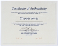 2008 Chipper Jones Atlanta Braves Signed All Star Game Batting Practice Jersey **SF Jacobson COA / 410**