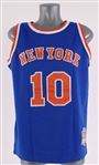 2013 Walt Clyde Frazier New York Knicks Signed Mitchell & Ness Hardwood Classics Jersey **SF Jacobson COA / 415**
