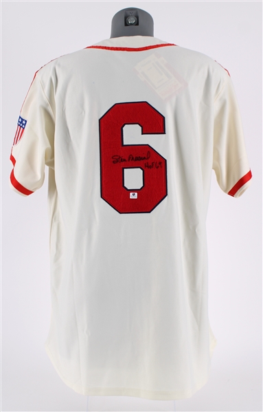 2000s Stan Musial St. Louis Cardinals Signed Mitchell & Ness Cooperstown Collection Jersey (JSA) **422**