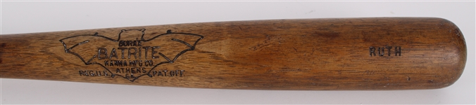 1926-1930 Babe Ruth New York Yankees “Bat Logo” Hanna Batrite Professional Model Game Used Bat (MEARS LOA) “RUTH Player Exclusive Model”