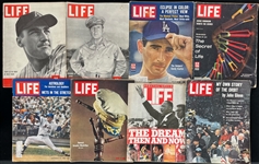 1945-88 Life Magazine Collection - Lot of 8 w. General MacArthur, Sandy Koufax, John Glenn & More