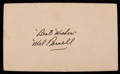 1950 Mel Parnell Boston Red Sox Signed 3.25" x 5.5" Postcard (JSA)