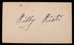 1950 Sibby Sisti Boston Braves Signed 3.25" x 5.5" Postcard (JSA)