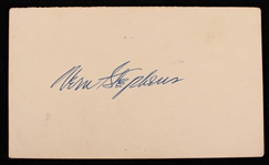1950 Vern Stephens Boston Red Sox Signed 3.25" x 5.5" Postcard (JSA)