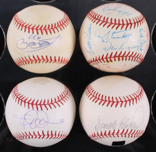 1968-2006 California Angels Signed Baseballs - Lot of 4 w/ Frank Robinson, Vladimir Guerrero, Jered Weaver & 1968-69 Angels/Indians Multi Signed **310**