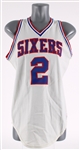 1982-85 Moses Malone Philadelphia 76ers Game Worn Home Jersey (MEARS A10)