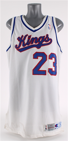 1993-94 Wayman Tisdale Sacramento Kings Game Worn Home Jersey (MEARS A10)