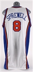 2000-01 Latrell Sprewell New York Knicks Game Worn Home Jersey (MEARS A10)