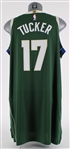 2021 PJ Tucker Milwaukee Bucks Game Worn Icon Edition Jersey (MEARS A5) NBA Championship Season