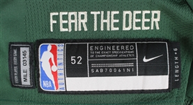2021 PJ Tucker Milwaukee Bucks Game Worn Icon Edition Jersey (MEARS A5) NBA Championship Season