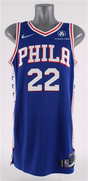 2022 (April 16) Matisse Thybulle Philadelphia 76ers Playoff Game Worn Icon Edition Jersey (MEARS A10/NBA/MeiGray)