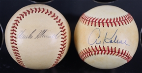 1960s-90s Al Kaline Charlie Maxwell Detroit Tigers Signed Baseballs - Lot of 2 **219**