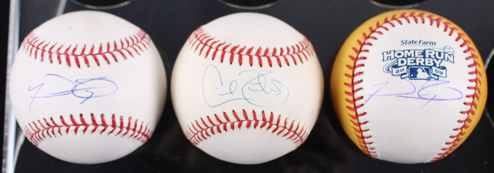 1980s-2000s Cecil Fielder Prince Fielder Father / Son Duo Signed Baseballs - Lot of 3 w/ Gold Home Run Derby Money Ball & More **SF Jacobson COA / 217**