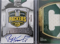 2009 Paul Hornung Jerry Kramer and More Green Bay Packers Autograhed Relic Upper Deck Trading Cards (JSA) (Lot of 8)