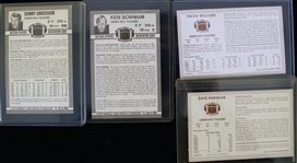 1970-71 Travis Williams Dave Robinson Ken Bowman and Donny Anderson Green Bay Packers 3-D Superstars Trading Cards (Lot of 4)