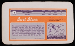 1970 Bart Starr Green Bay Packers 3x5 Topps Trading Card #3 and Photo (Lot of 2)