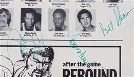 1973 Jerry West Pat Riley and Bill Sharman Los Angeles Lakers Signed Program (JSA)