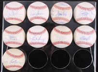 1994-2015 Robby Thompson Don Robinson Nate Schierholtz Matt Morris and More San Francisco Giants Autographed Selig ROMLBs (Lot of 9) (208)
