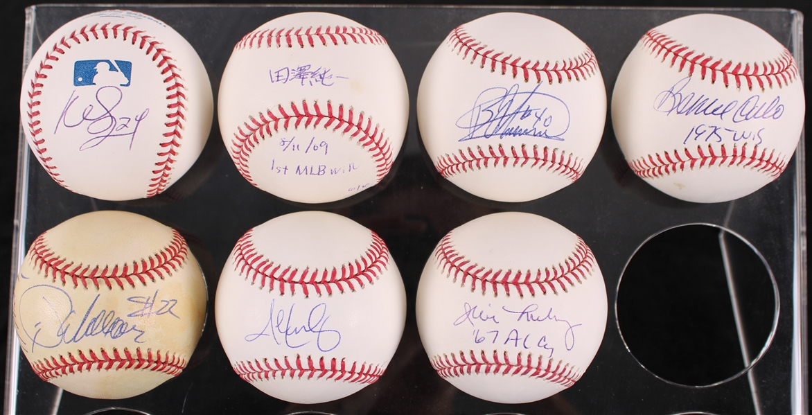 1994-2015 Jimmy Williams Manny Ramirez Bartolo Colon and More Boston Red Sox Autographed Coleman ROBNL and Selig ROMLB (Lot of 7) (Tristar) (Jacobson) (276) 
