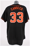 2015 Jose Canseco Pittsburgh Diamonds Autographed Game Worn Majestic Jersey (Jacobson) (394)