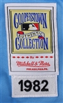 1982 Willie McGee St. Louis Cardinals Autographed Mitchell and Ness Throwback Jersery (Jacobson) (419)