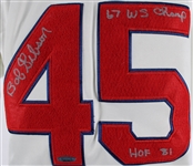 1967 Bob Gibson St. Louis Cardinals Autogrphed Mitchell and Ness Cooperstown Collection Jersey (Tristar) (398)