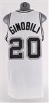 2002-03 Manu Ginobili San Antonio Spurs Game Worn Home Jersey (MEARS A5) Rookie Season / NBA Champions 