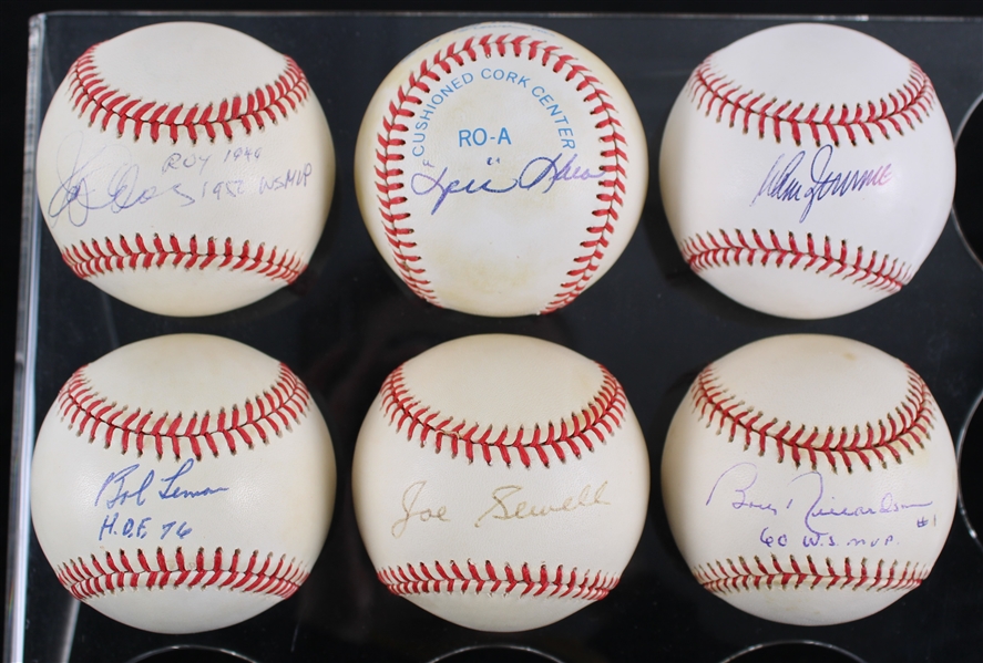 1980s-2000s New York Yankees Signed Baseballs - Lot of 6 w/ Don Zimmer, Bobby Richardson, Bob Lemon, Joe Sewell & More **SF Jacobson COA / 323**